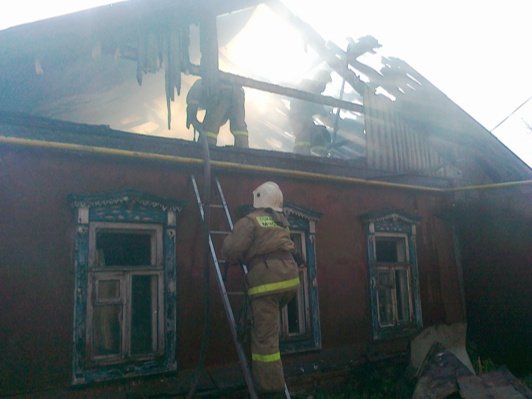 Пожар в Бутурлиновском районе